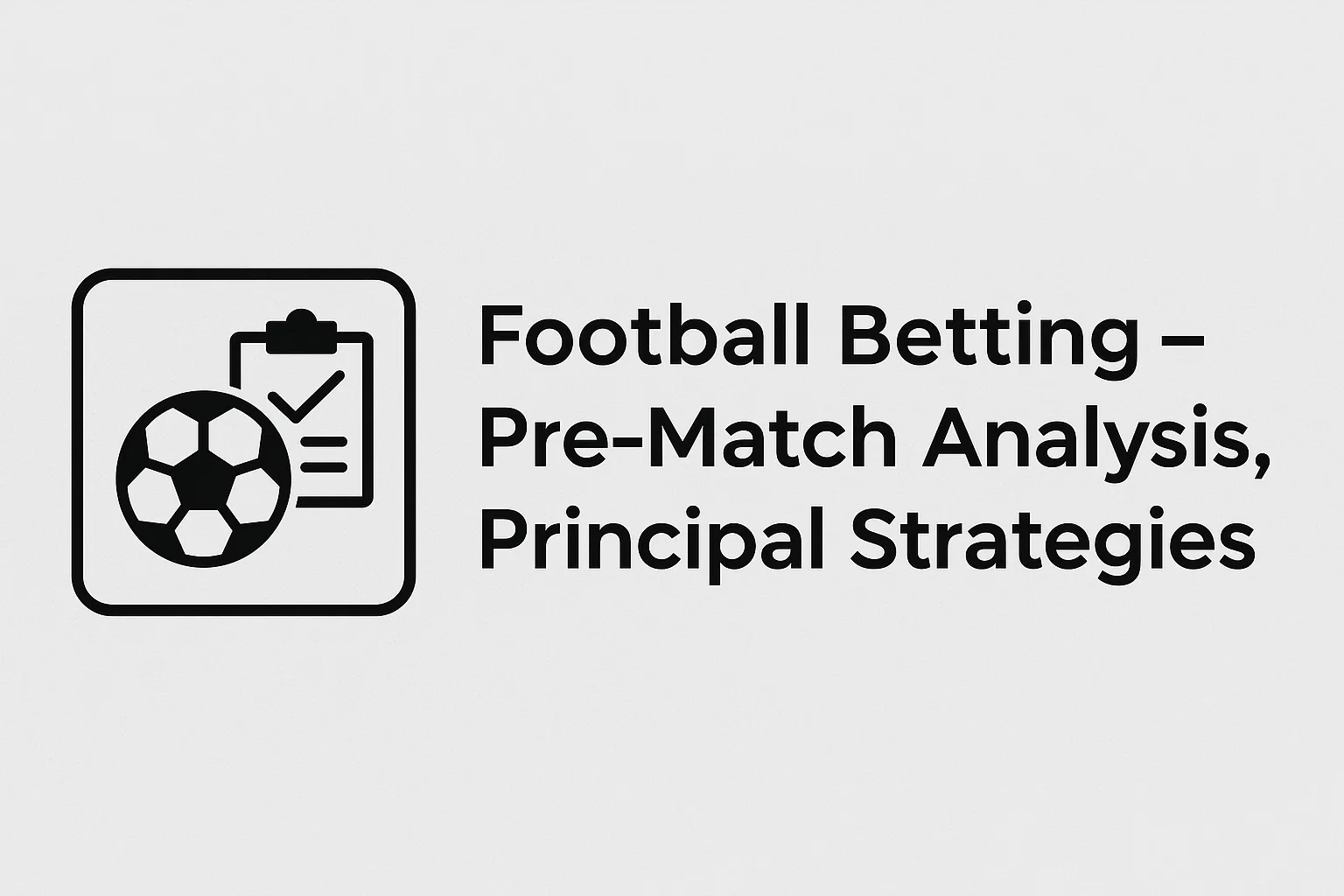 Football Betting – Pre-Match Analysis, Principal Strategies